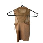 Intimately Free People XS Brown Mesh Detail Sleeveless Tank Top with Standard Photo 1