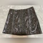 1. State  Button-Front Snake Print Mini Skirt Sz 12 NWOT Photo 7