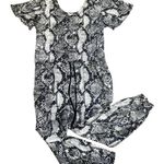 LuLaRoe  xoe ~ snakeprint drawstring waist romper Photo 0