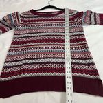 Gap Factory Burgundy Fair Isle Sweater Photo 2