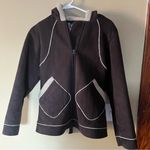 Patagonia Vintage Women's Dark Brown Hooded Faux Suede and Sherpa Jacket Photo 0