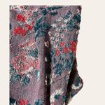 Anthropologie Maeve Gray Jacquard Floral Print Sleeveless Midi Dress Size 14 Photo 5