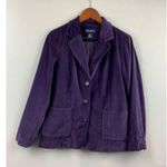 Denim & Co. Purple Corduroy Blazer XS 100% Cotton Shell Photo 0