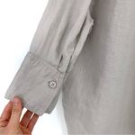 ZARA Linen Button Down Casual Shirt Grey S Photo 6