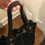 UGG  Black Suede Tote Leather Shoulder Bag Photo 9