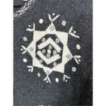 Holiday Lodge by Northcrest Christmas‎ Snowflakes Deer Cardigan Sweater XL Gray Photo 5