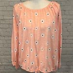 Arizona Jeans ARIZONA JEAN CO. T-Shirt Long Sleeve Peach w Daisy Print- XL Photo 0