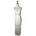 Forever 21  Dress Women Small Ivory Crochet Halter Maxi Boho Festival Cottagecore Photo 1