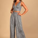 Windsor Silver Sequin Jumpsuit Size XS Photo 1