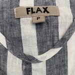 Flax  Linen Sleeveless stripe Dress Women's petite Photo 2