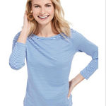 Vineyard Vines  Sankaty Striped Boatneck Women's Top Photo 0