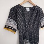 MISA Los Angeles - Boho Wrap Tie Top Short Sleeve Blouse Photo 3