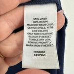 Caslon Nordstrom Linen Blend Maxi Skirt Elastic Waist Pockets Navy Blue Casual Photo 4