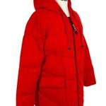 Avec Les Filles Hooded Puffer Coat Jacket Orange Size Large Photo 3