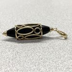MILOR 14k Italy Yellow Gold Caged ONYX Enhancer Pendant Whimsical Old Money Photo 3