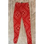 Agnes & Dora  Red Bandana Print Leggings‎ Casual Pants Trendy Fashion Bottoms Photo 2
