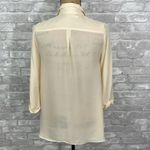 Myne  Cream Silk Sheer Blouse Photo 2