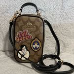 Coach NWT Disney X Eva Phone Crossbody In Signature Canvas With Patches CC761 Photo 0