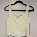 Old Navy White ribbed  square neck tank top Photo 0