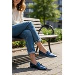 Veronica Beard  Grier snake embossed indigo loafers size 10 New‎ w/box Photo 1