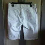 Loft Ann Taylor White Denim Bermuda Shorts Curvy Photo 2