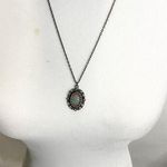 Francesca's Collection Antique Tone Stone Charm Pendant Necklace 12" Photo 0