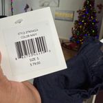 Ellen Tracy  Midnight Blue Ruffle Blouse Photo 4