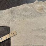 Free People  Suki Alpaca Mock Neck Sweater Cuffed Sleeves Size L Ivory Photo 7