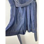 Pilcro Anthropologie  and the Letterpress Size 2 Belted‎ Blue Denim Romper Photo 4