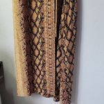 Joie  Yellow Black Wrap Midi Dress V-Neck Cap Sleeve Size S Photo 5