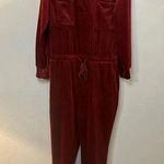 Lou & grey  Loft Velour Jumpsuit Size Small Holiday Festive Comfy Velvet Photo 0