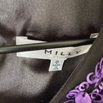 Milly  100% Silk Sequin Black Colorful Crop Tank Top 0 Photo 2