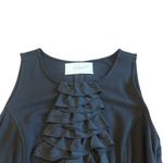 Leifsdottir Anthropologie Sleeveless Black Ruffle Dress Bow Sheath Size Medium Photo 1