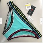 Bar III  Weave It Hipster Bikini Bottoms Aqua M Photo 1