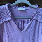 Stitch Fix Beacon Apparel  Medium cotton modal smocked ruffle v-neck top Photo 2
