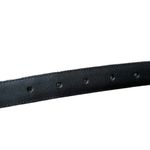 Vintage 90s Black Regal Western Faux Crocodile Reversible Etched Metal Belt Photo 6