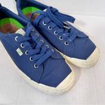 Cariama Blue Canvas Lace Up Sneakers Womens 8.5 Casual Classic Comfort Shoes Photo 6