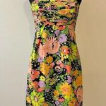 Shoshanna  Neon Floral Strapless Dress Size 4 Photo 0