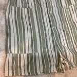 Green Coast Striped Romper Button Front Tie Strap Casual Summer‎ Jumpsuit Photo 3