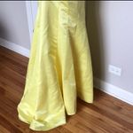 Fire & Ice Vintage Colorful Coquette Bead Embellish Backless Crisscross Straps Formal Prom Evening Yellow Size XS Photo 6