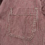 White Stag  Women's M Red Cream Gingham Snap Button Maxi Dress Vintage Photo 4