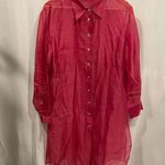 Chico's Chico’s dusty rose fab oversized sheer silk blend top dress beach pool coverup Photo 9