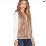 Joie  Nimoy Faux Fur Vest in Deep Mushroom Taupe Size Medium Winter Fall Cozy Photo 1