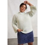 Anthropologie Maeve Bell Sleeve Mint Sweater Large Photo 2