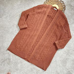 Nili Lotan X Target Cableknit Longline Cardigan Sweater Wool Blend Chunky Brown Size L Photo 3