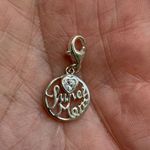 Silver "June Mom" Charm With Lobster Clasp & Rhinestone Heart Accent Photo 5