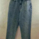 Nasty Gal  Denim High Waisted Tapered Mom Jeans 6 Light Blue Wash Photo 0