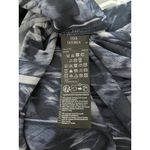 ALLSAINTS Tia Mesh Semi Sheer Blue Abstract Boho Artsy High Neck Ruched Top Sz 6 Photo 8