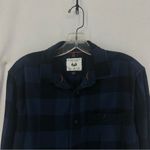 Denim & Flower s Checkered Button Down Flannel Women’s Medium Blue Photo 1