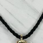 Chico's Black Rope with Gold Tone Pendant Necklace Photo 6
